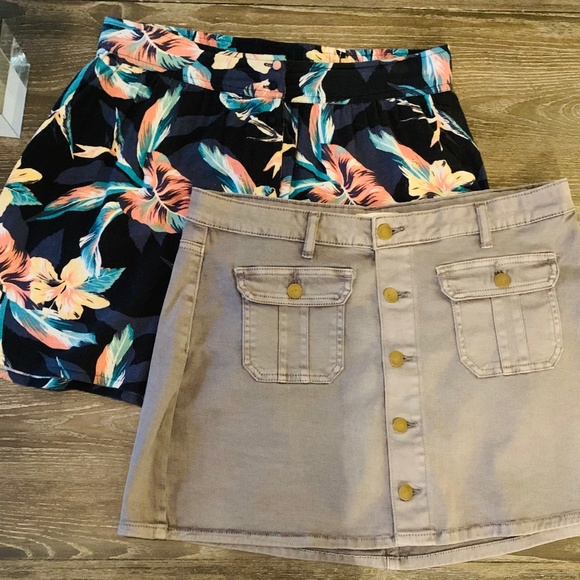 Altar’d State and Roxy Button Skirt Bundle!!! - Picture 1 of 11
